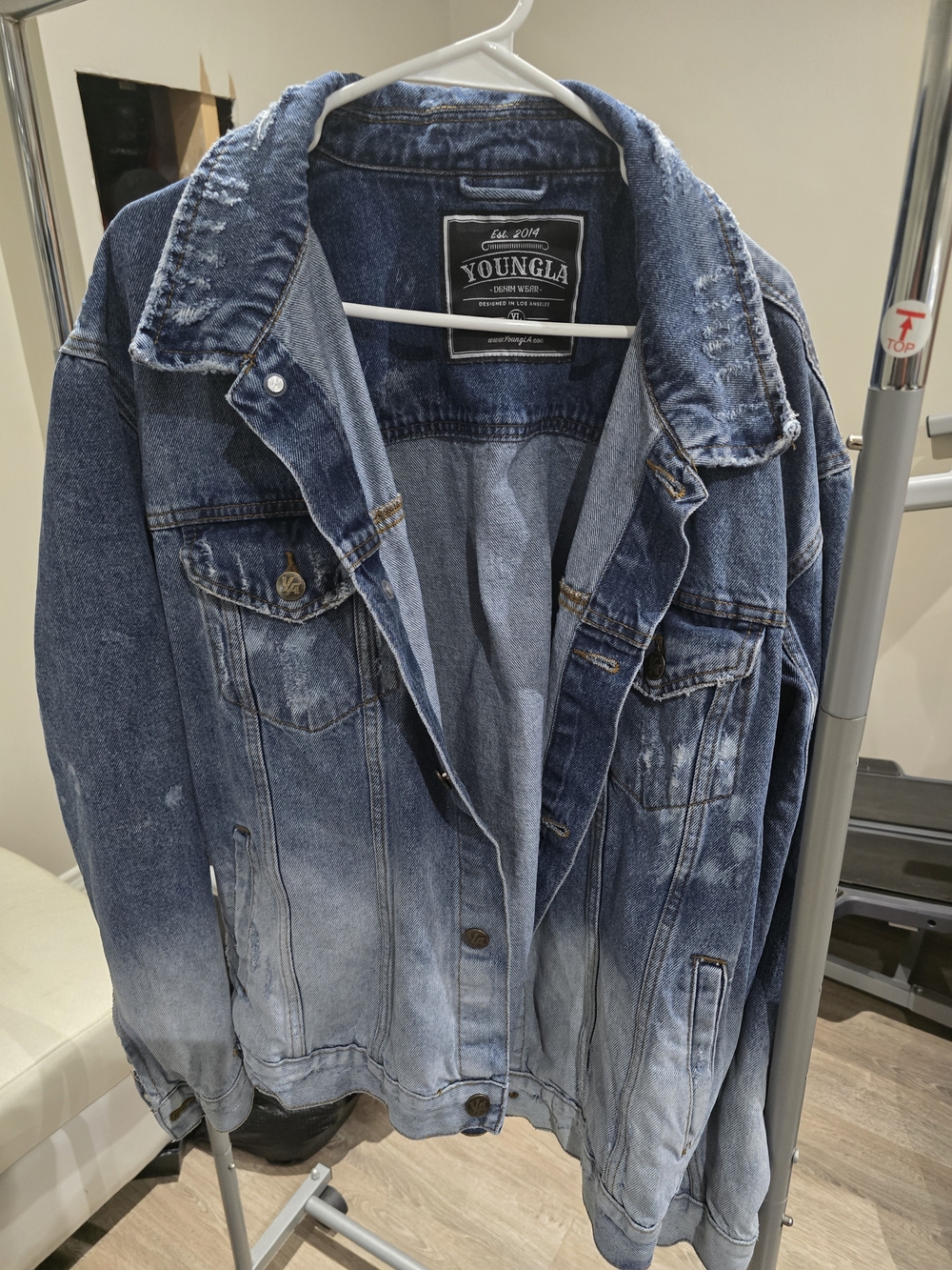 YoungLA Vintage Washed Blue Denim Jacket